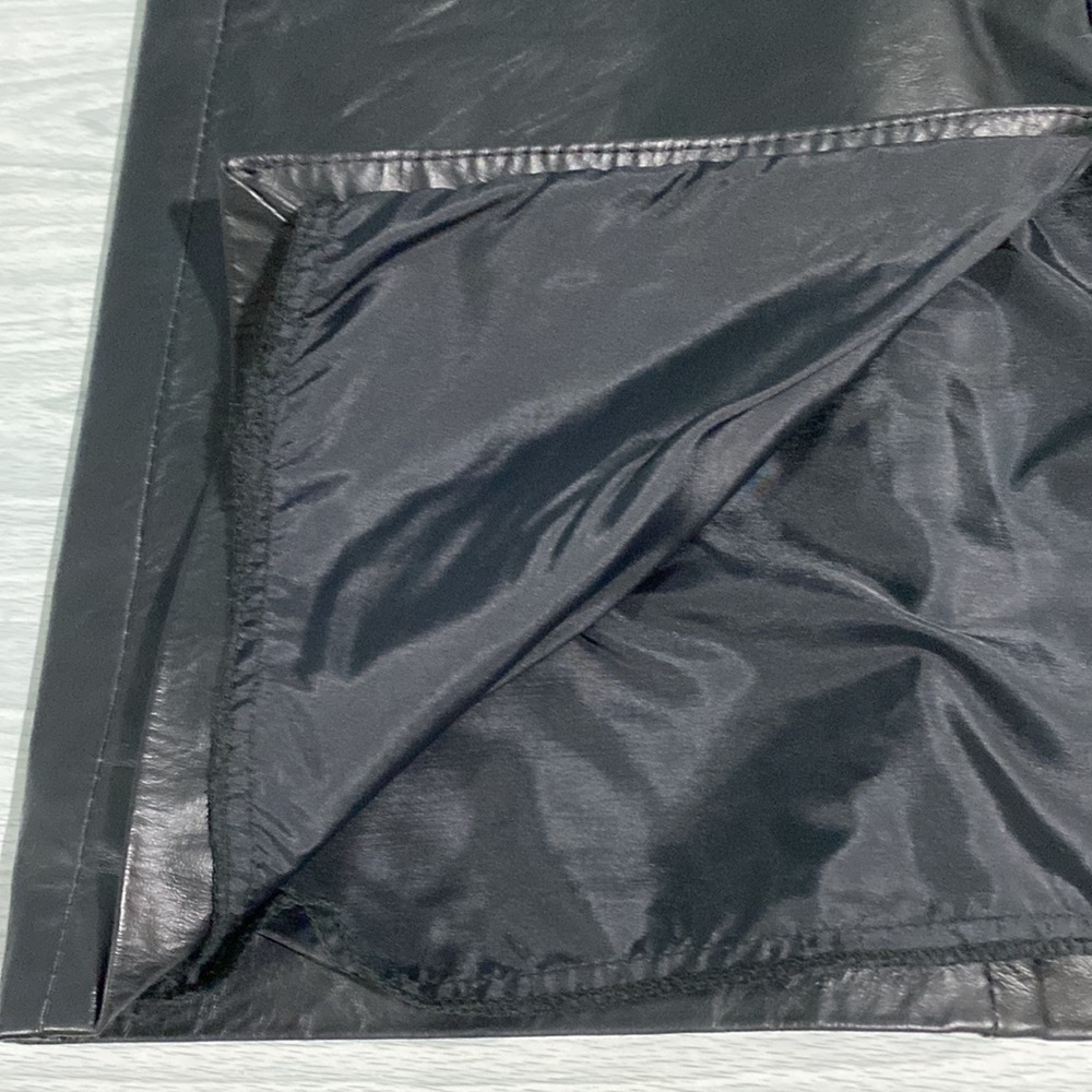 Eureca Vintage Black Leather Skirt High Waist Midi Pencil Skirt Size S/M - Picture 10 of 14